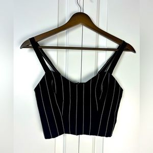 Dynamite Pinstripe Crop Top
